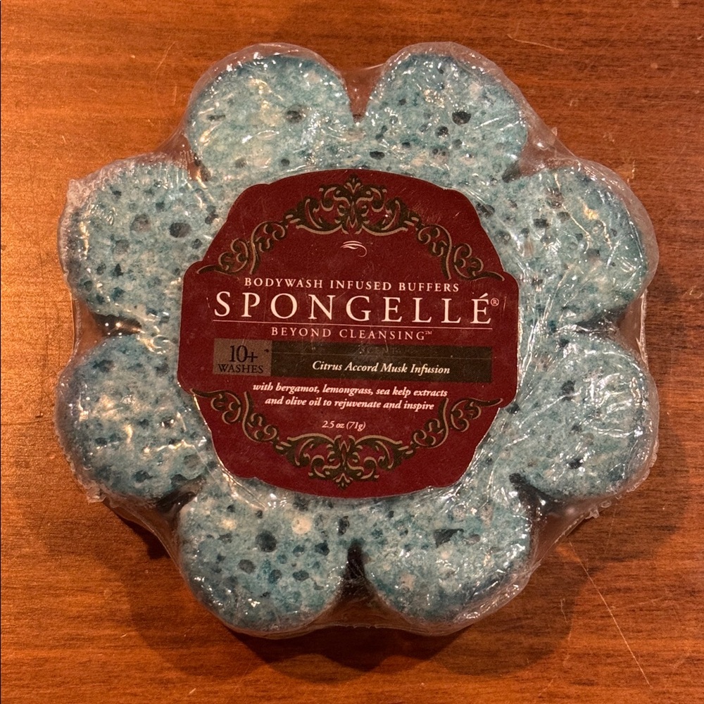NIP! SPONGELLE Bodywash Infused Buffers Cutrus Accord Musk Bergamot Soap 2.5 oz.